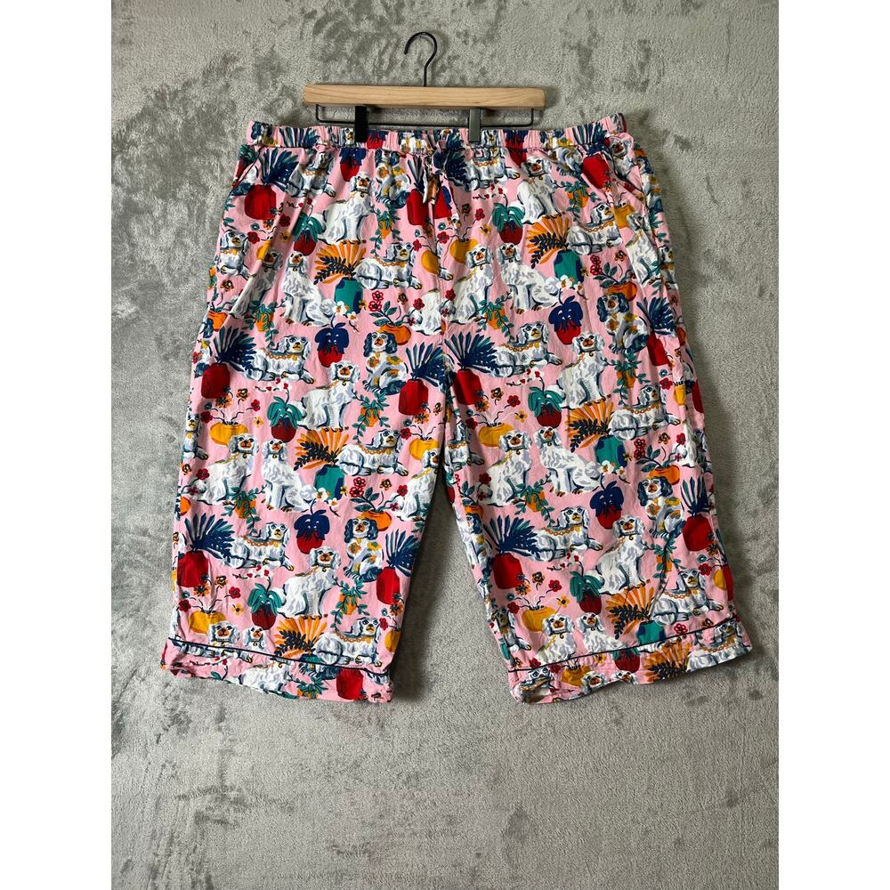 Printfresh Cavalier King Charles Spaniel Pajama Capris Tropical Dog Print 4X